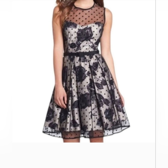 Elija J 12 Mesh Overlay Dress - Picture 8 of 8